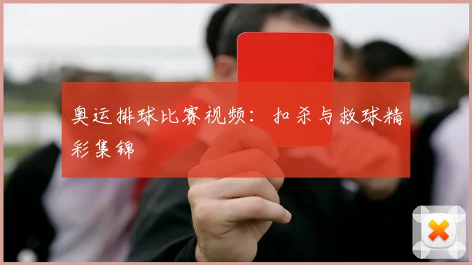 奥运排球比赛视频：扣杀与救球精彩集锦